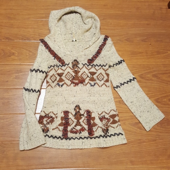FREE PEOPLE Printed Poncho - Size X-Small - Picture 1 of 4